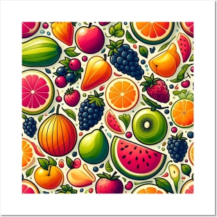 Tropical Fruit Fiesta Posters and Art